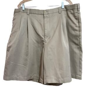 Men's PGA Tour Ultimate Golf Shorts Performance Size 42 Beige Pleated‎